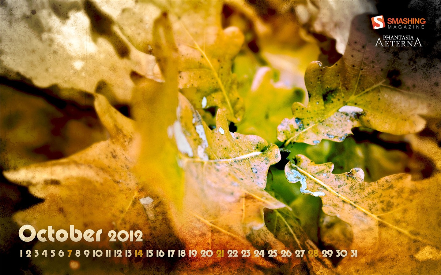 Октябрь 2012 Календарь обои (1) #5 - 1440x900
