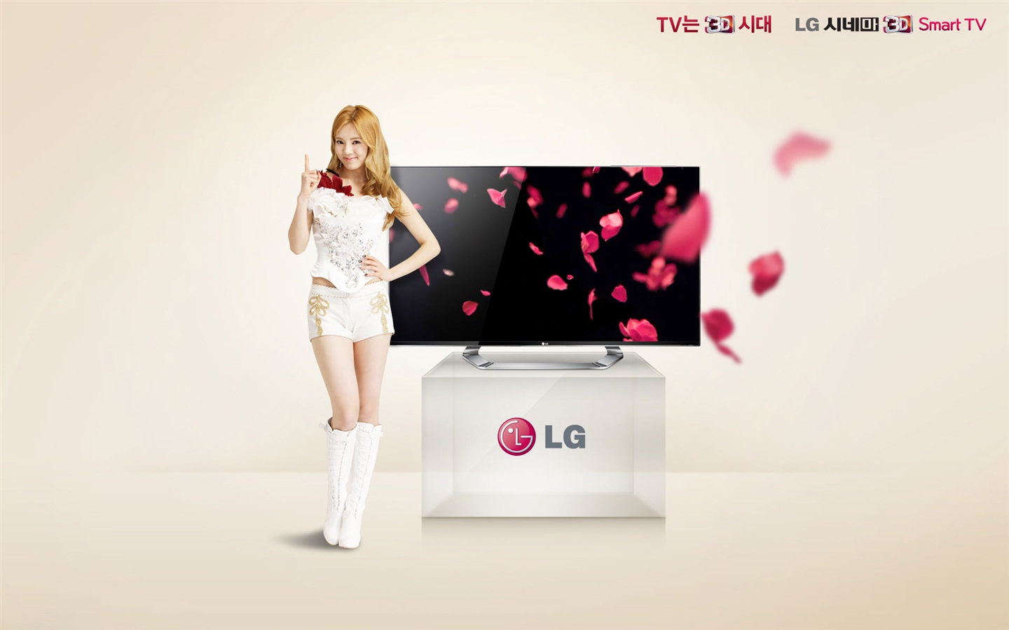 소녀 시대 ACE와 LG의 보증 광고의 HD 배경 화면 #13 - 1440x900