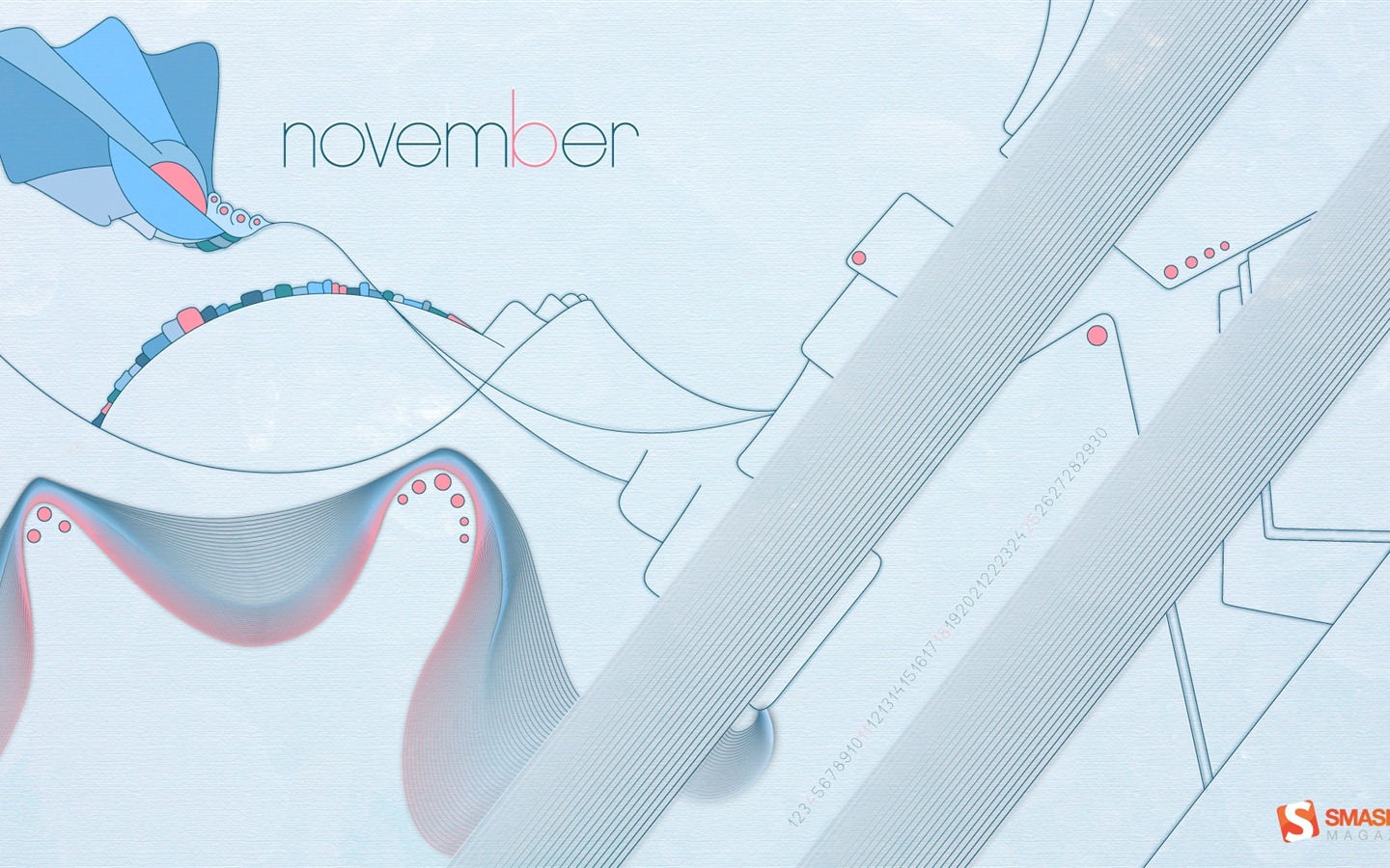 Novembre 2012 Calendar Wallpaper (1) #16 - 1440x900
