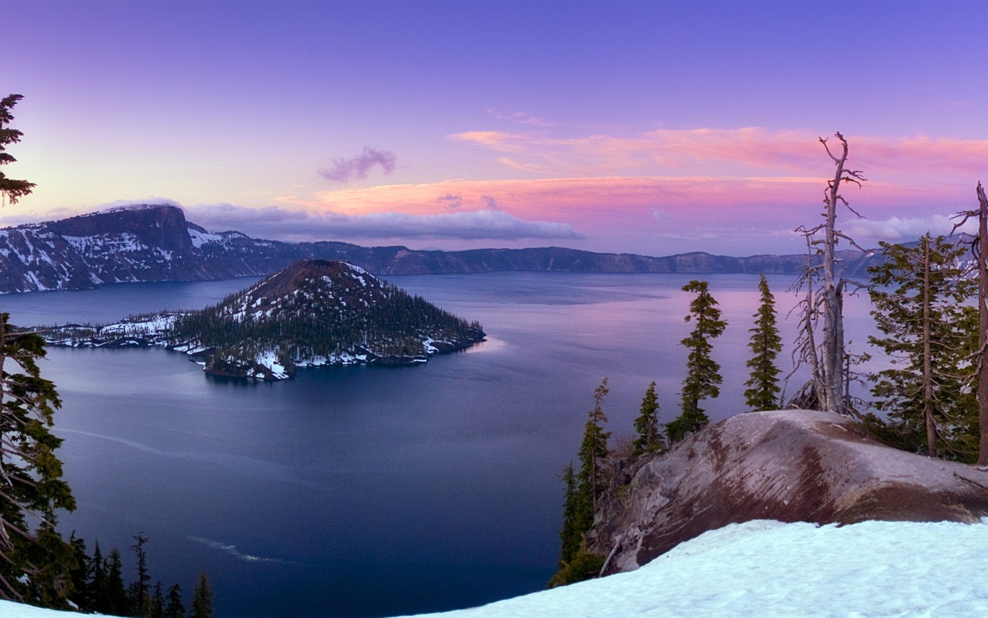 Windows 8 offiziellen Panorama Tapete, Wellen, Wälder, majestätische Berge #19 - 1440x900