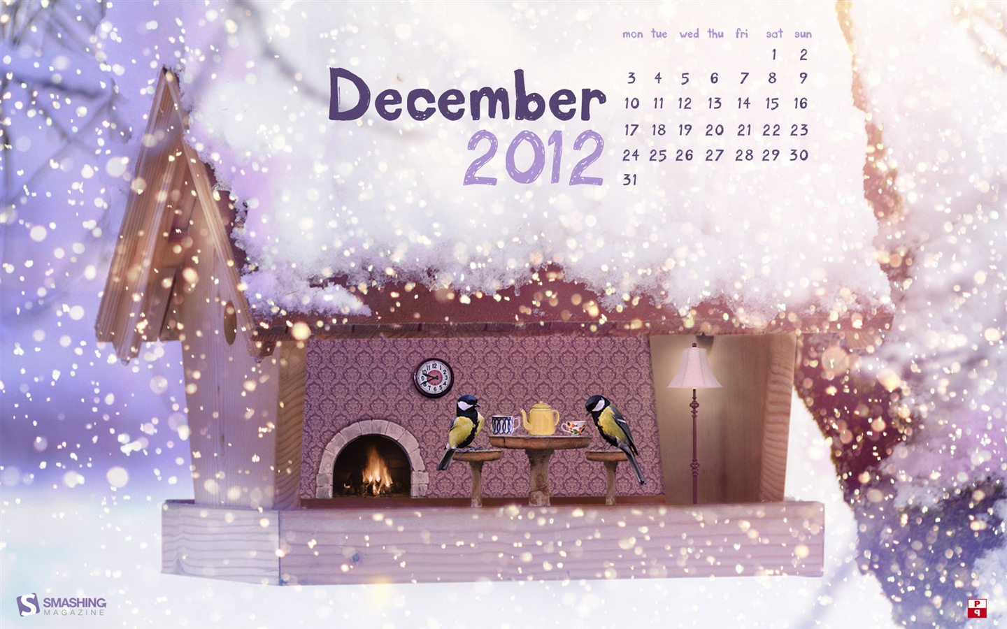 December 2012 Calendar wallpaper (1) #1 - 1440x900