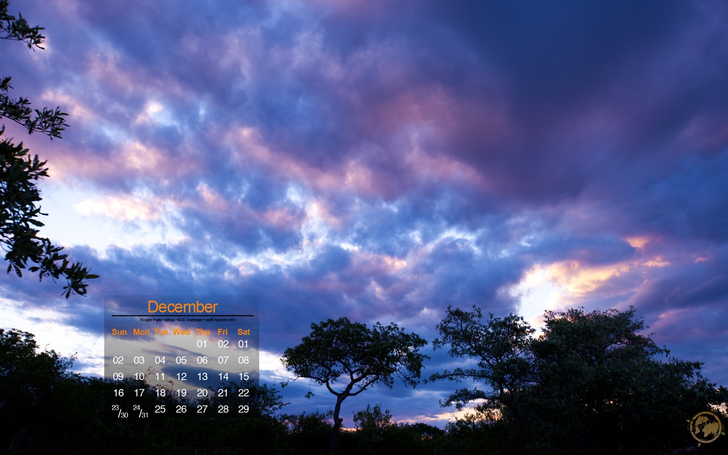 12 2012 Calendar fondo de pantalla (1) #4 - 1440x900