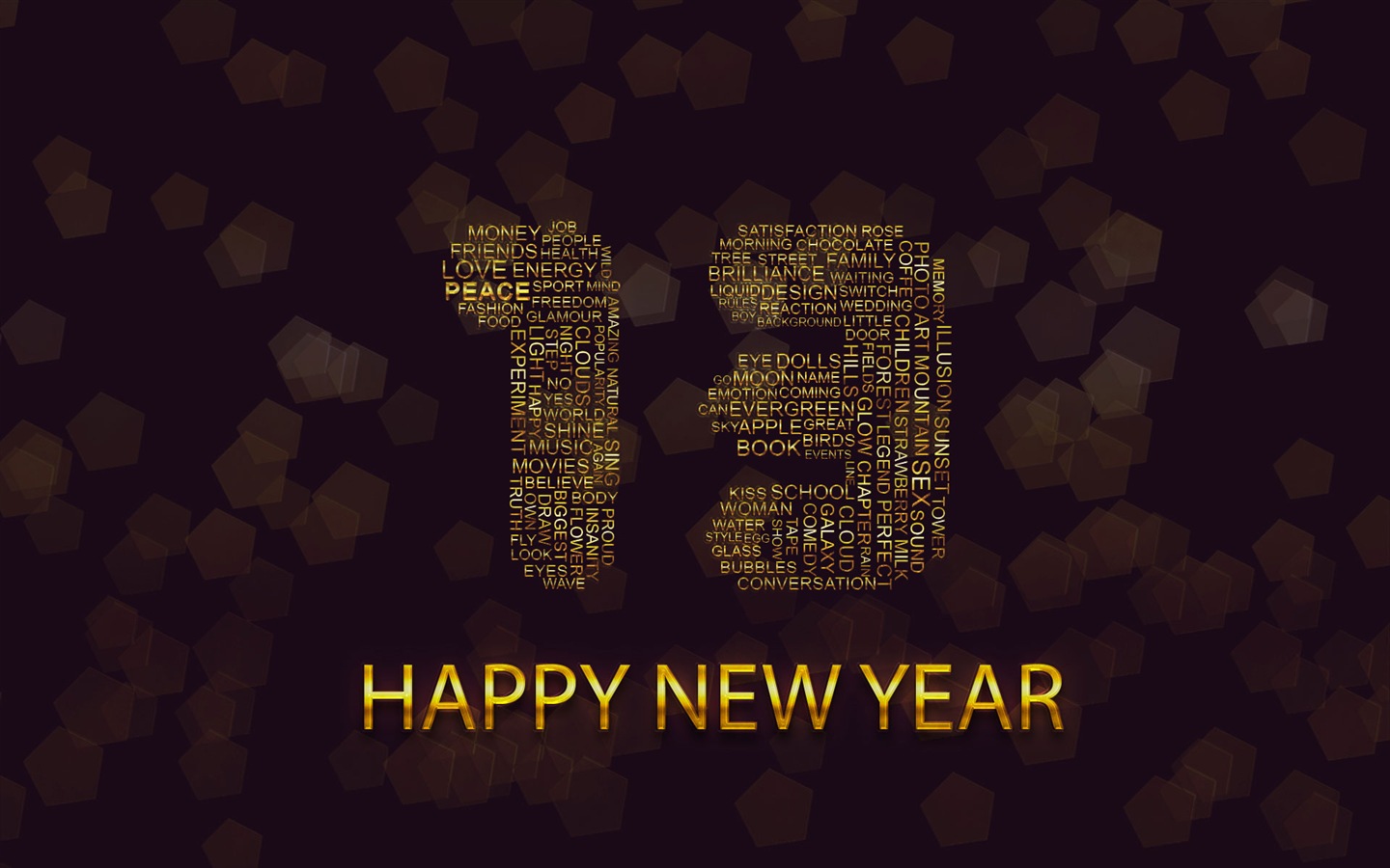 2013 Šťastný Nový Rok HD Tapety na plochu #12 - 1440x900