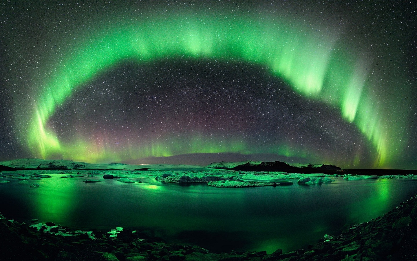 Natural wonders of the Northern Lights HD Wallpaper (2) #10 - 1440x900