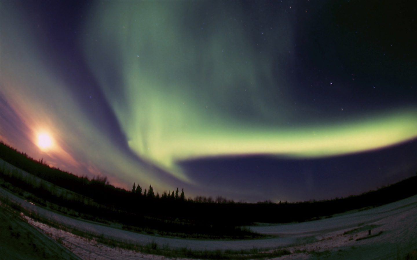 Natural wonders of the Northern Lights HD Wallpaper (2) #11 - 1440x900