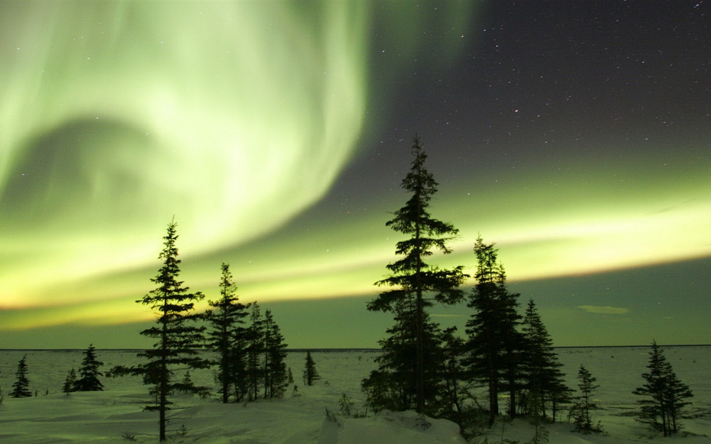 Природные чудеса Northern Lights HD обои (2) #18 - 1440x900