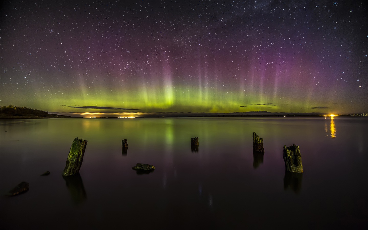 Природные чудеса Northern Lights HD обои (2) #24 - 1440x900