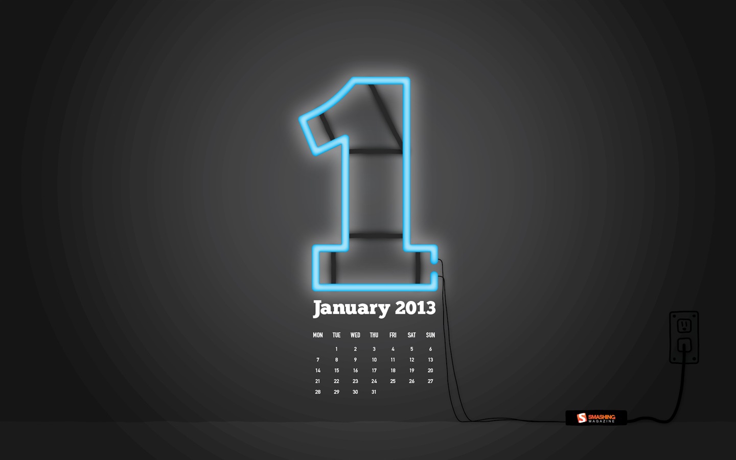 Janvier 2013 Calendrier fond d'écran (1) #12 - 1440x900