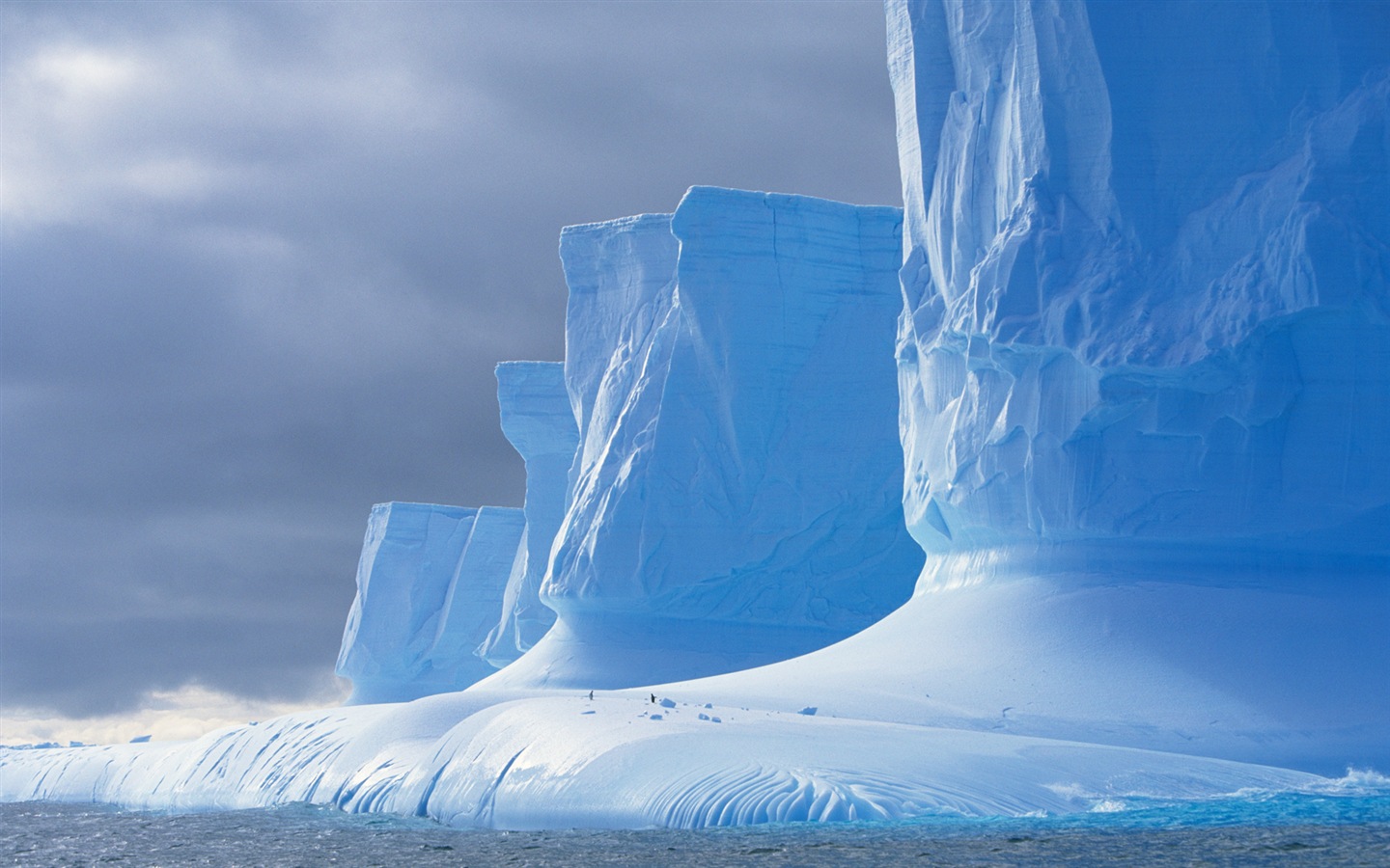 Windows 8 壁纸：南极洲，冰雪风景，南极企鹅5 - 1440x900