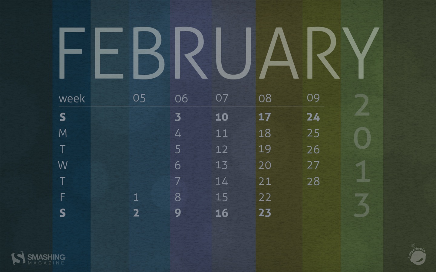 February 2013 Calendar wallpaper (2) #8 - 1440x900