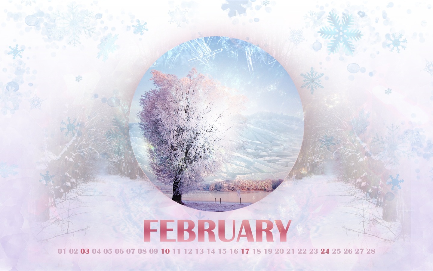 2013年2月カレンダー壁紙（2） #14 - 1440x900