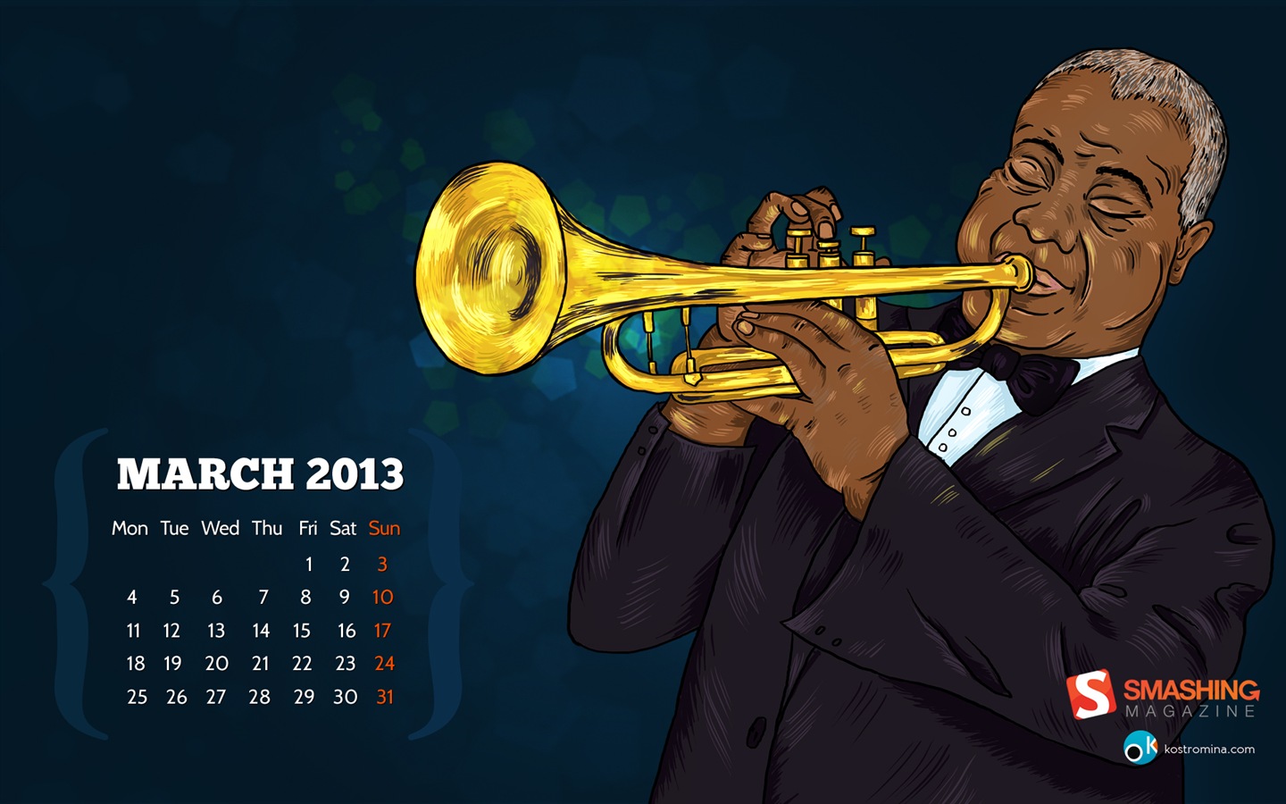 März 2013 Kalender Wallpaper (2) #2 - 1440x900