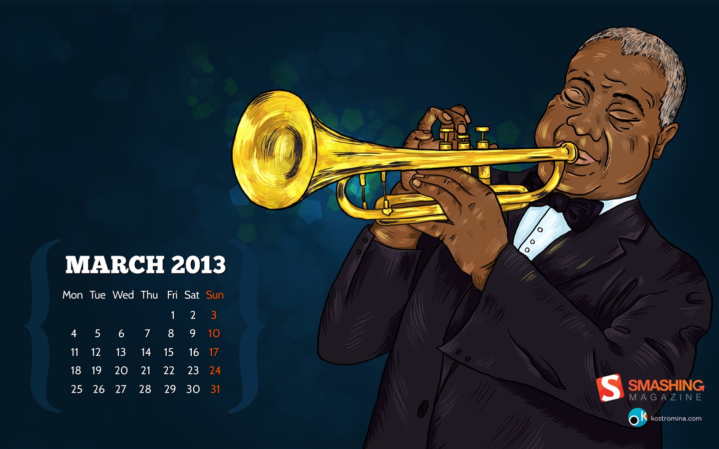 March 2013 calendar wallpaper (2) #2 - 1440x900