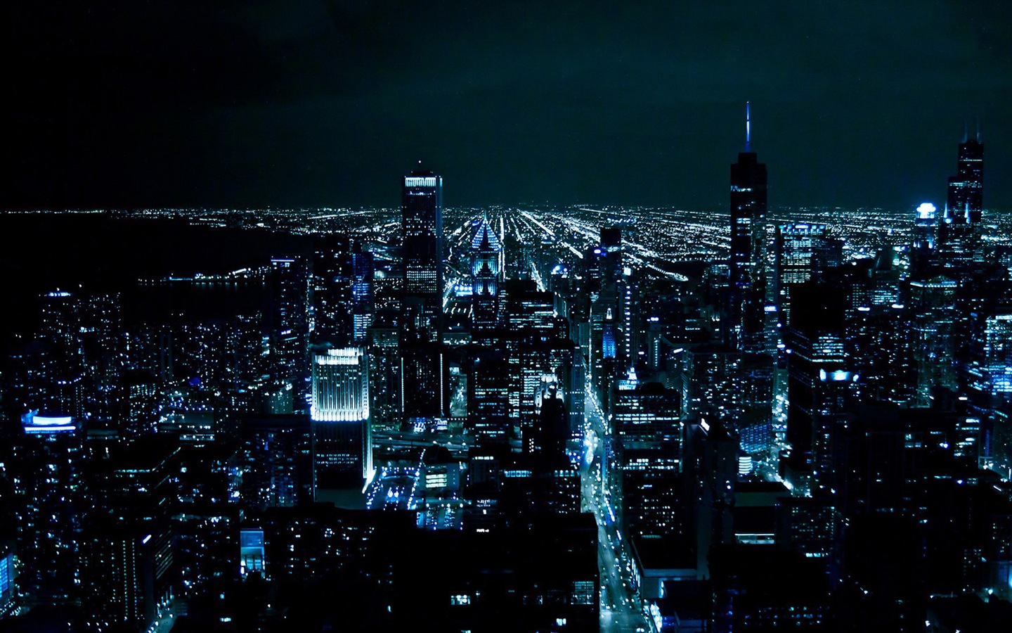 Noche de la ciudad con encanto fondos de pantalla HD #13 - 1440x900