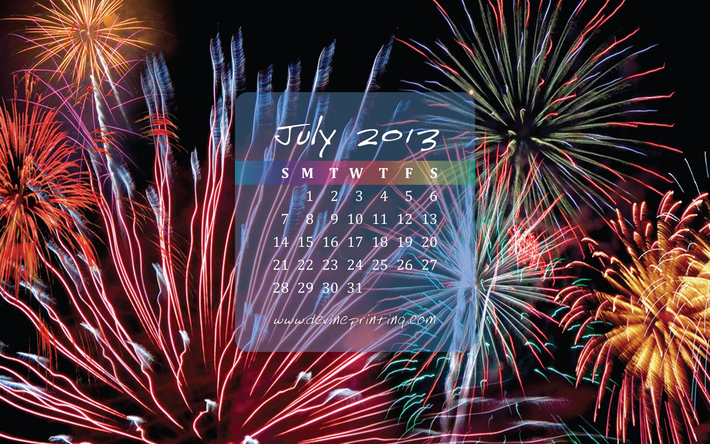 July 2013 calendar wallpaper (2) #14 - 1440x900