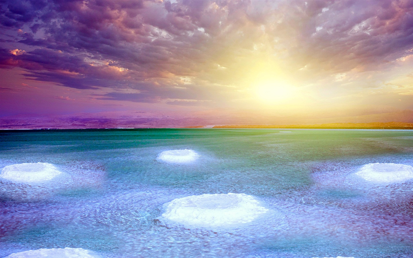 Dead Sea paysages magnifiques fonds d'écran HD #17 - 1440x900