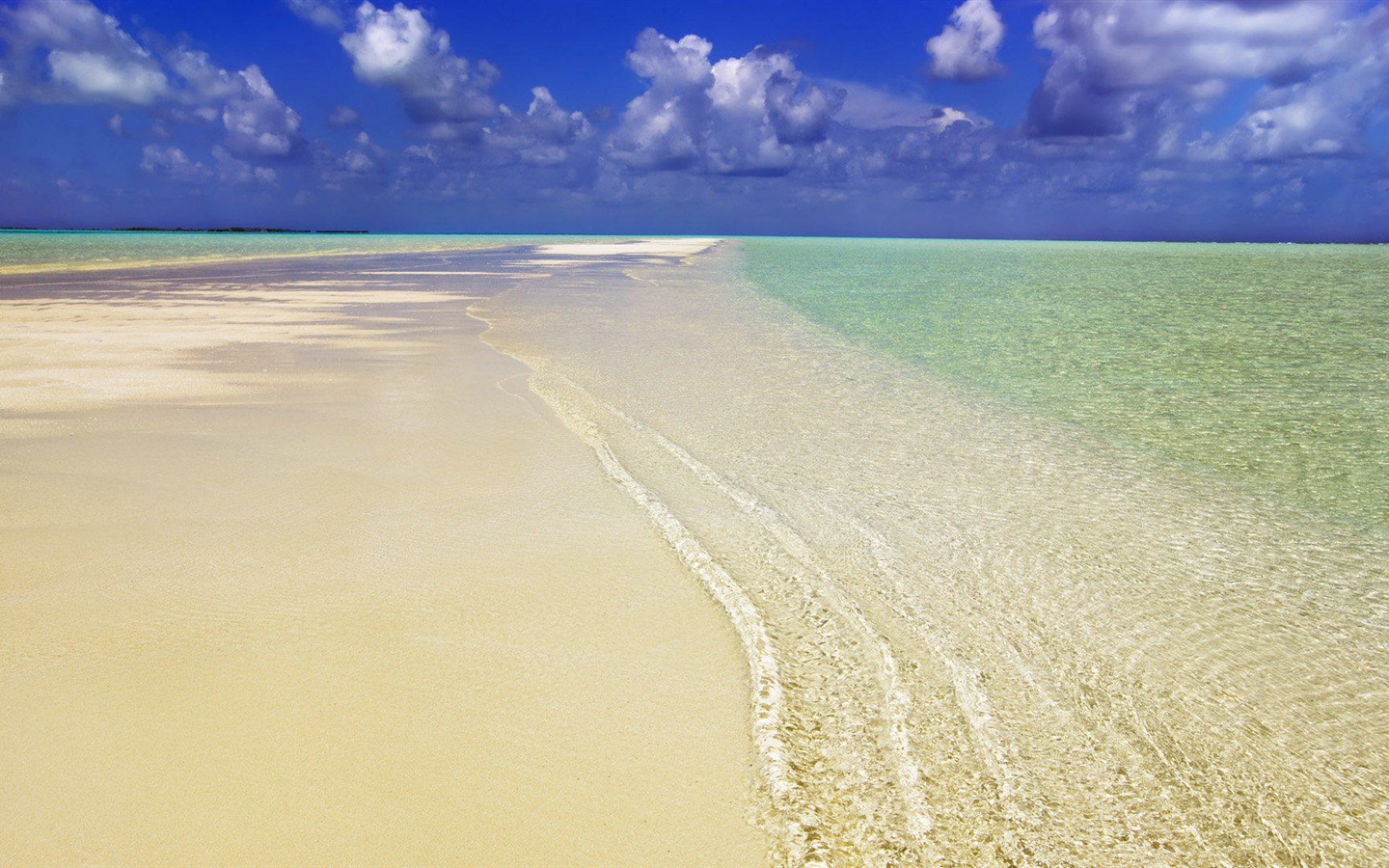 蓝色大海海岸风景 高清壁纸5 - 1440x900