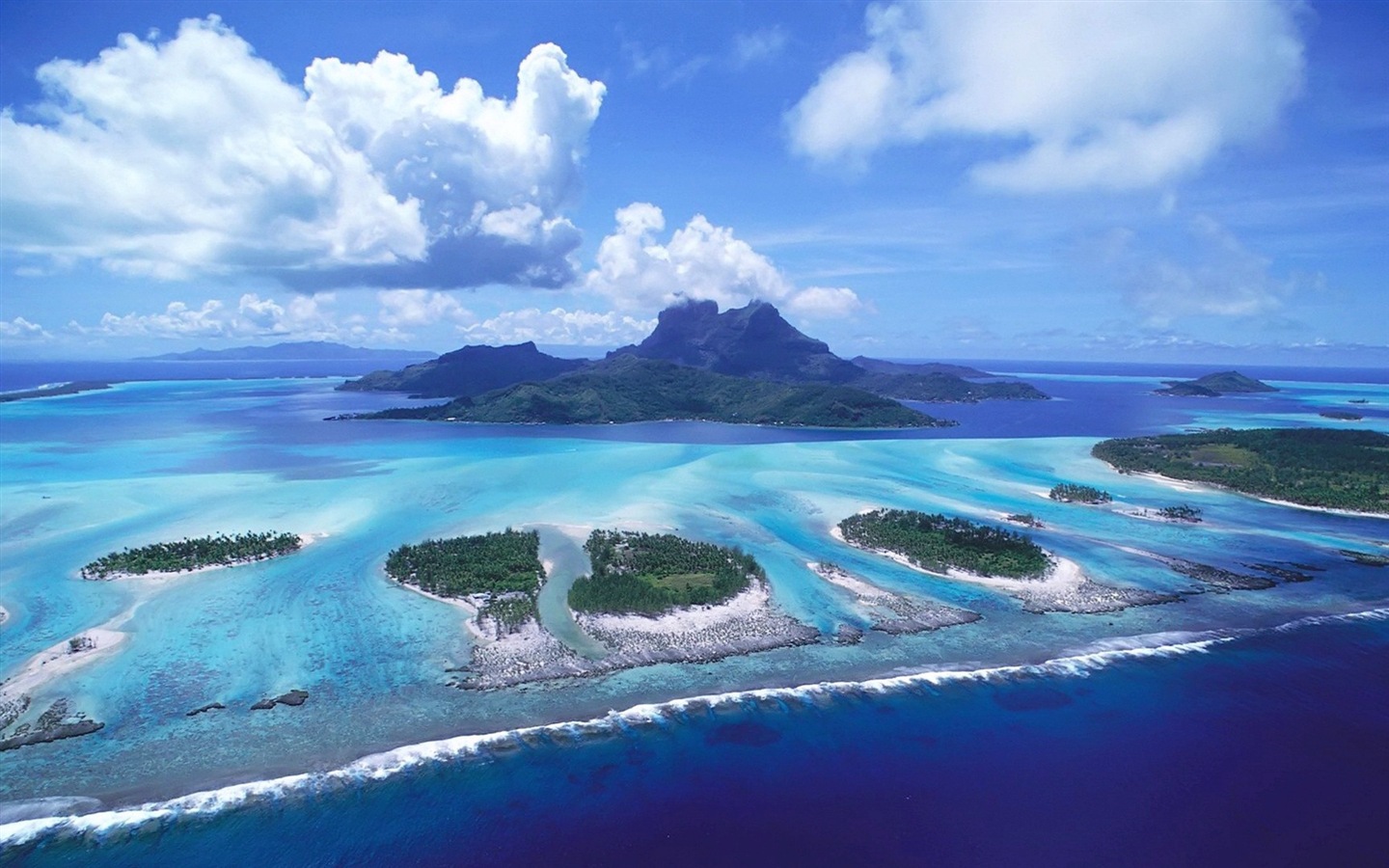 蓝色大海海岸风景 高清壁纸20 - 1440x900