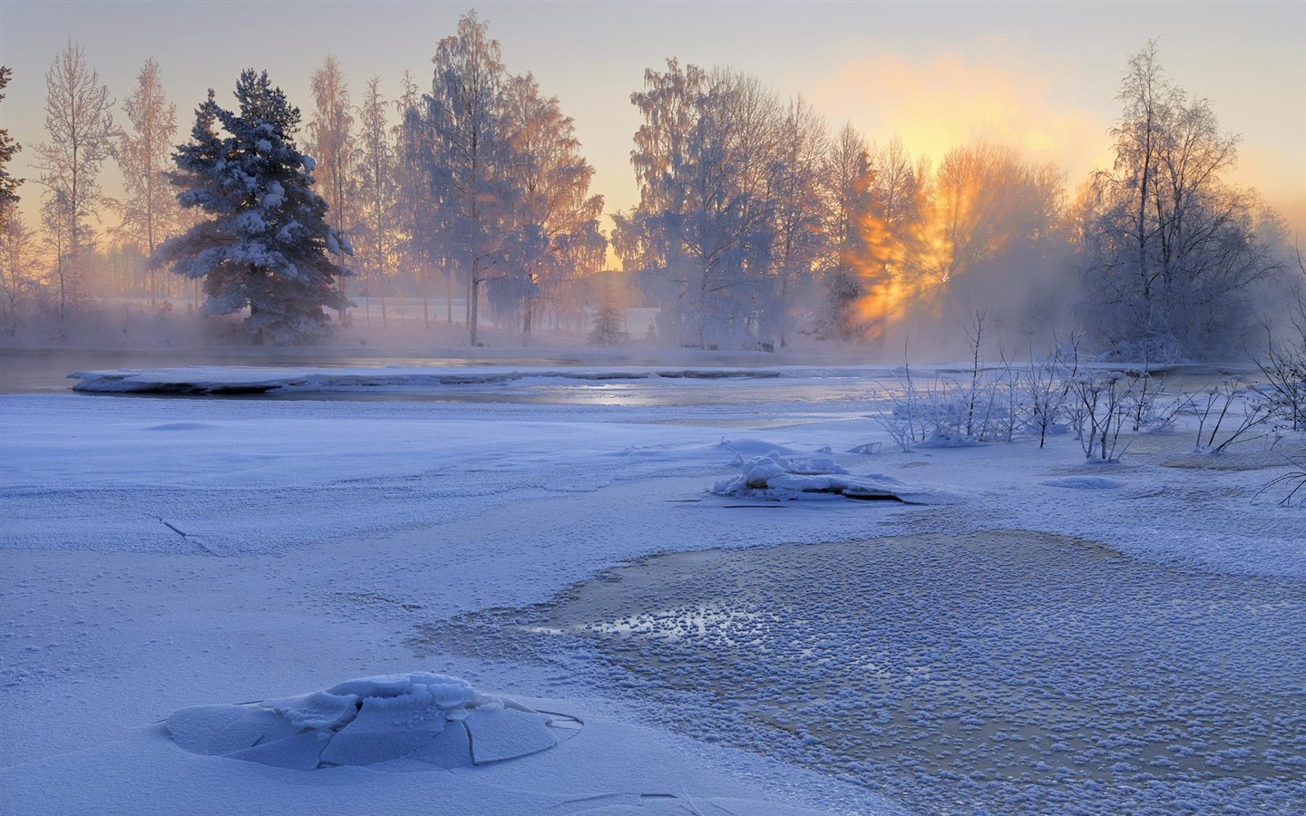 스웨덴 사계절 자연의 아름다움 HD 배경 화면 #15 - 1440x900