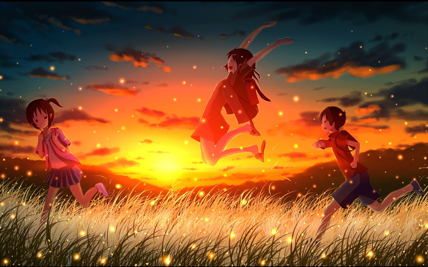 Firefly Summer beautiful anime wallpaper #1 - 1440x900