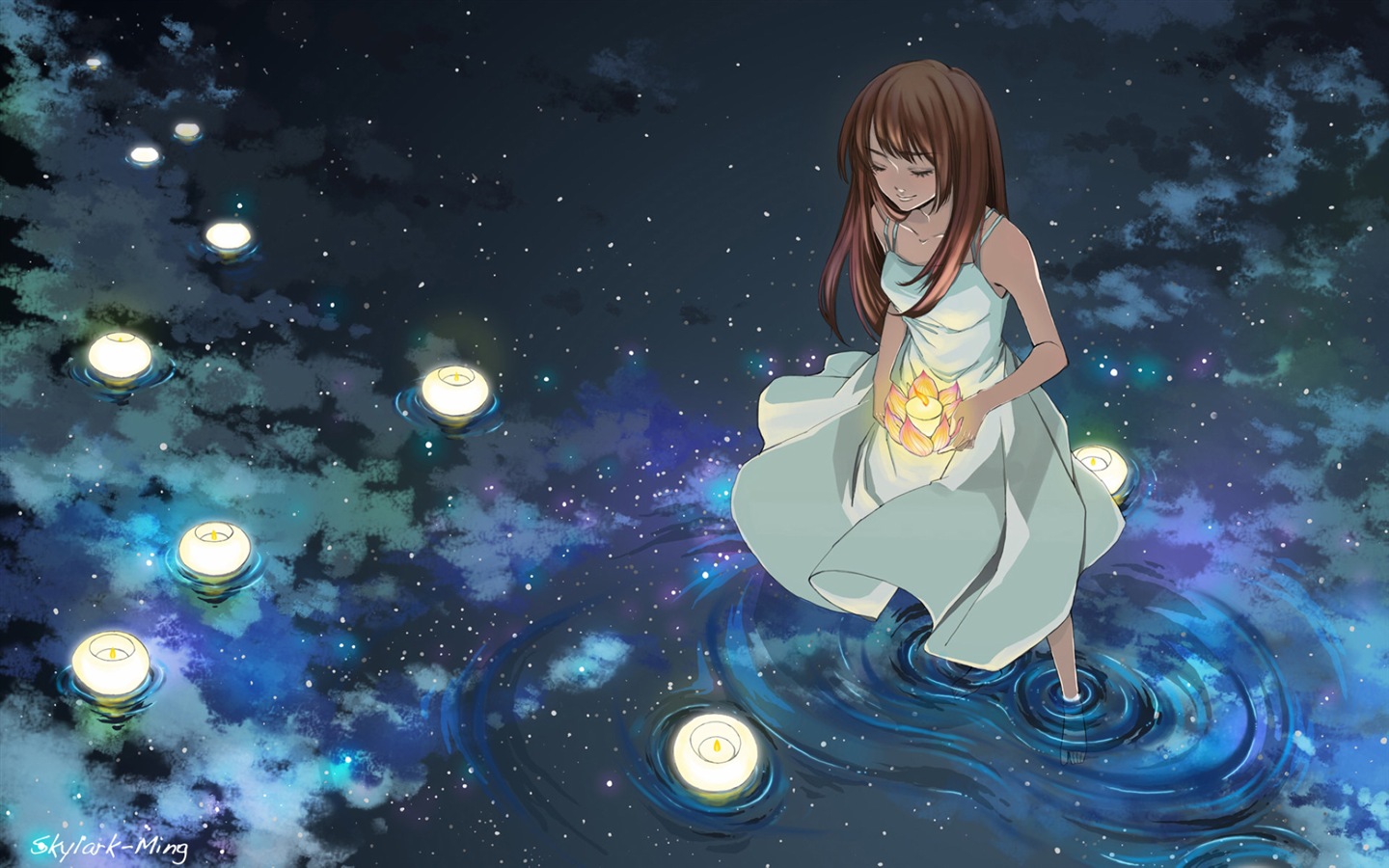 Firefly Summer beautiful anime wallpaper #5 - 1440x900