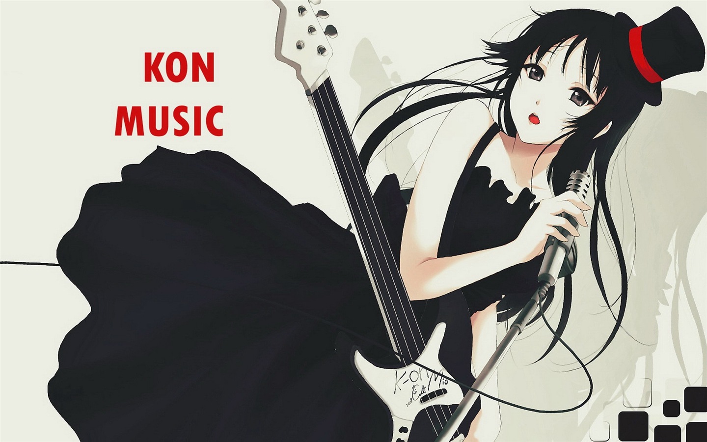 音楽ギターアニメの女の子HDの壁紙 #2 - 1440x900