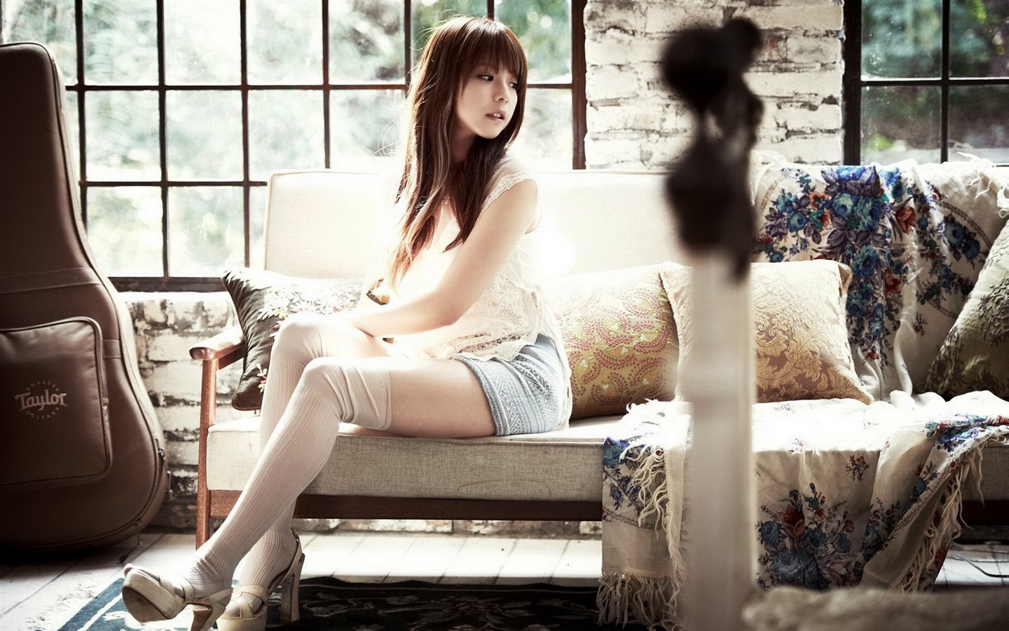 JUNIEL 한국 아름다운 소녀 HD 배경 화면 #3 - 1440x900