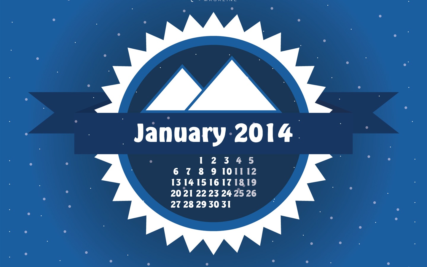 Janvier Calendrier 2014 Fond d'écran (1) #12 - 1440x900