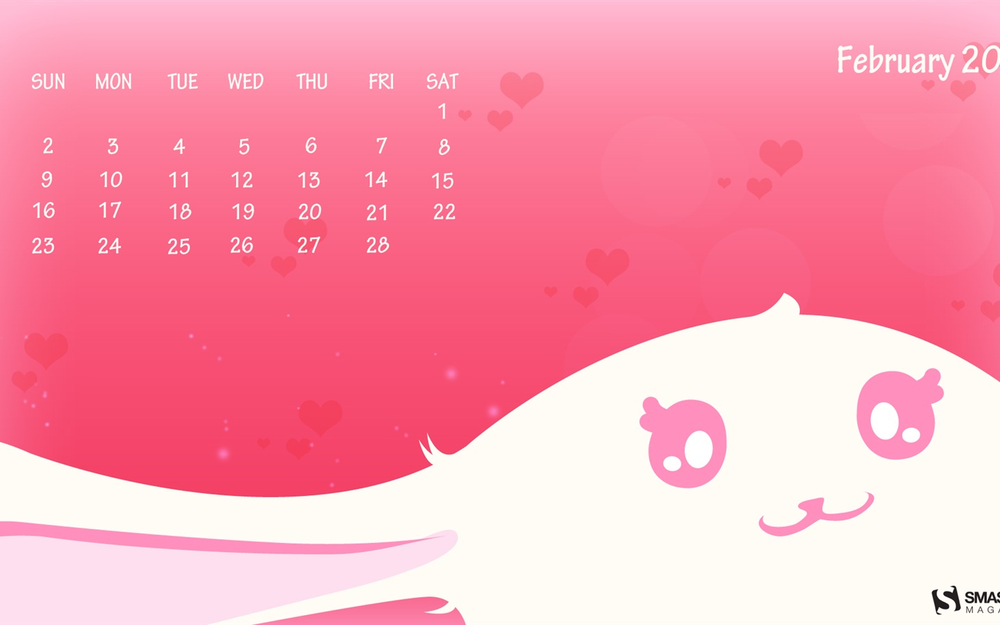 February 2014 Calendar wallpaper (2) #6 - 1440x900