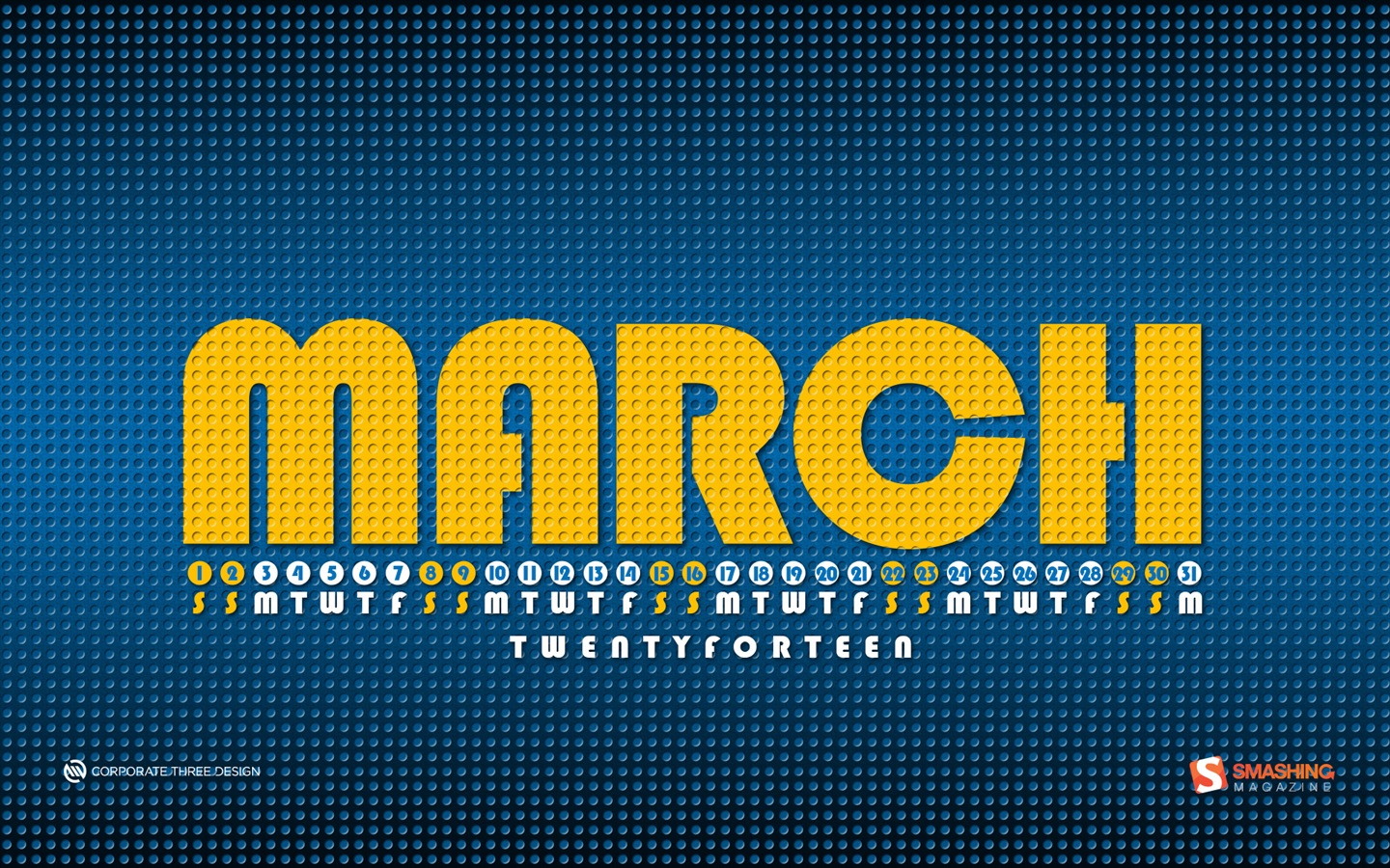 Mars 2014 calendriers fond d'écran (2) #1 - 1440x900