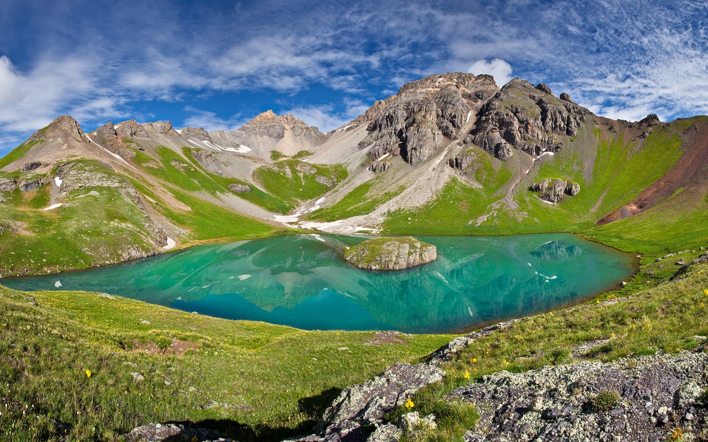 Volcanique paysage de lac fonds d'écran HD #3 - 1440x900