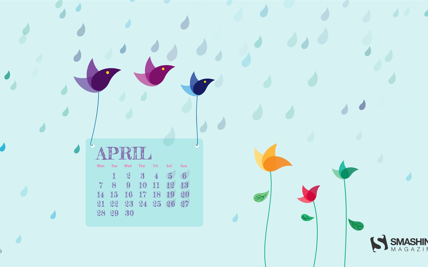 Апрель 2014 календарь обои (2) #8 - 1440x900