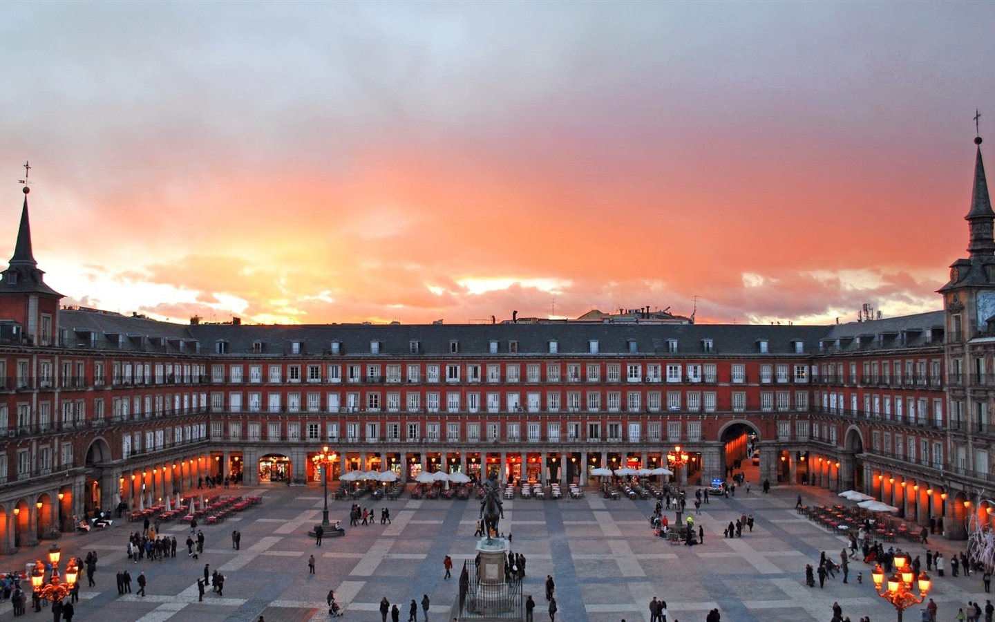 마드리드의 스페인의 수도, 도시 풍경의 HD 배경 화면 #2 - 1440x900