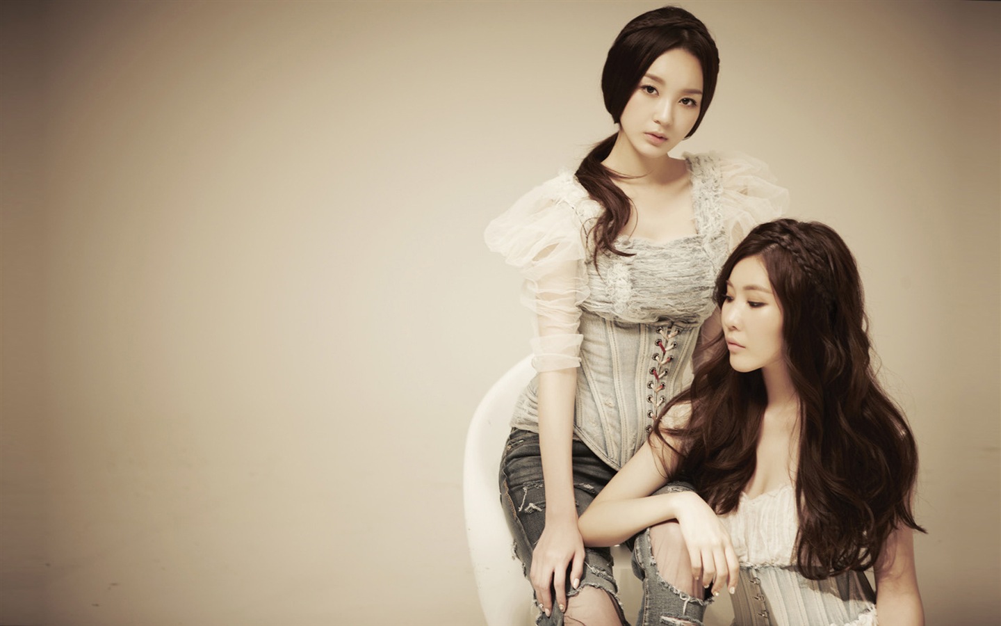 Davichi, корейский группы девушки дуэт, HD обои #8 - 1440x900