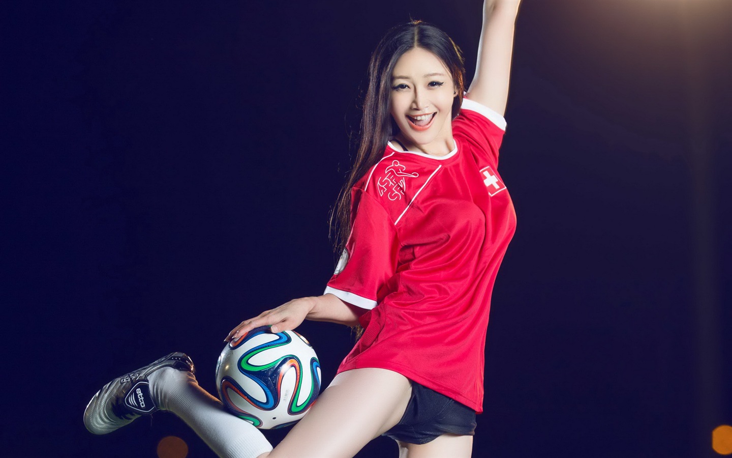 32 World Cup dresy, fotbalové dítě krásné dívky HD Tapety na plochu #18 - 1440x900