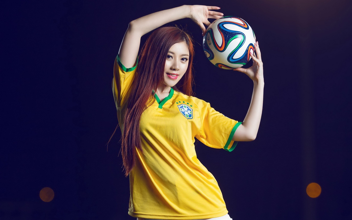 32 World Cup jerseys, football baby beautiful girls HD wallpapers #21 - 1440x900