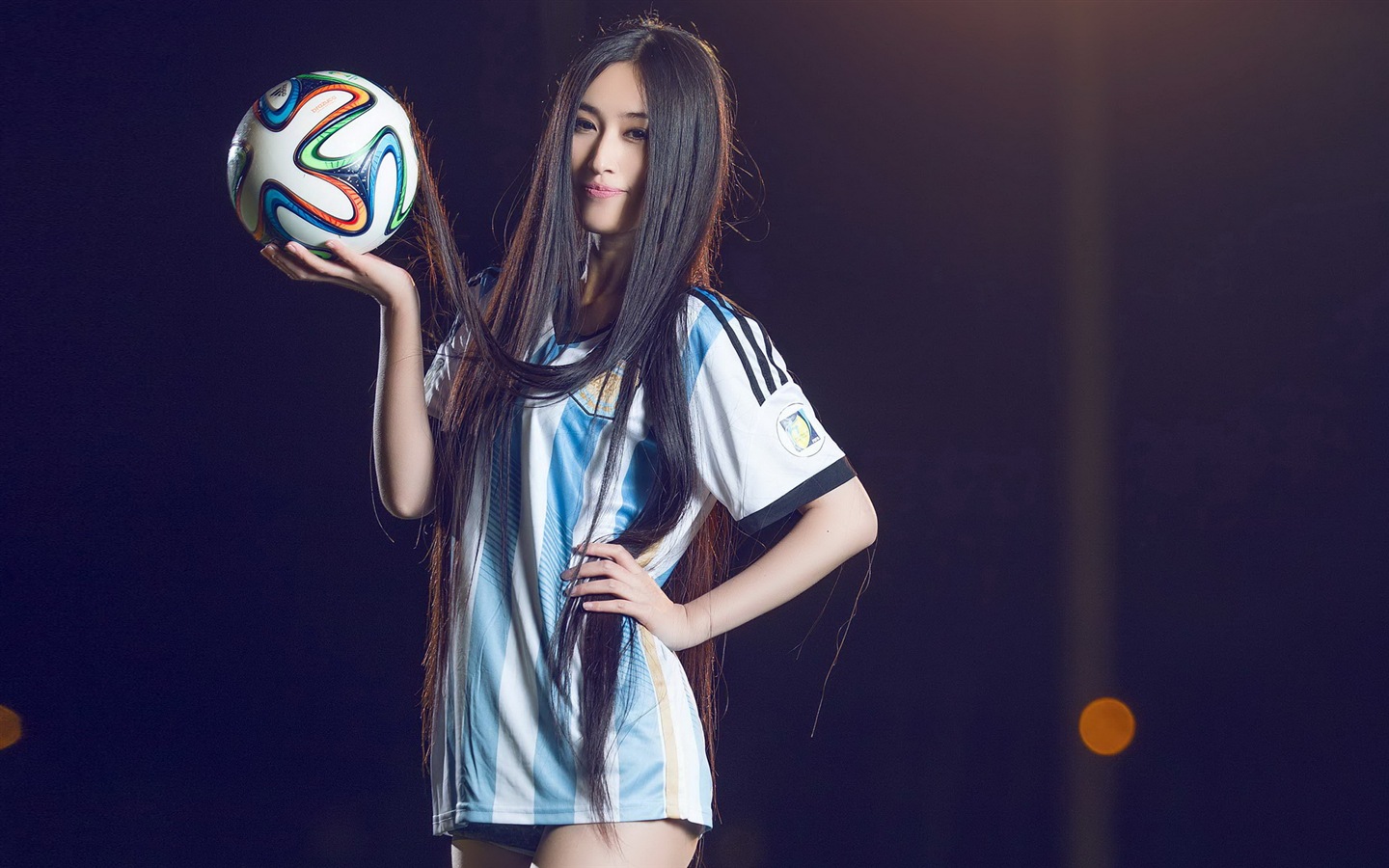 32 World Cup jerseys, football baby beautiful girls HD wallpapers #23 - 1440x900