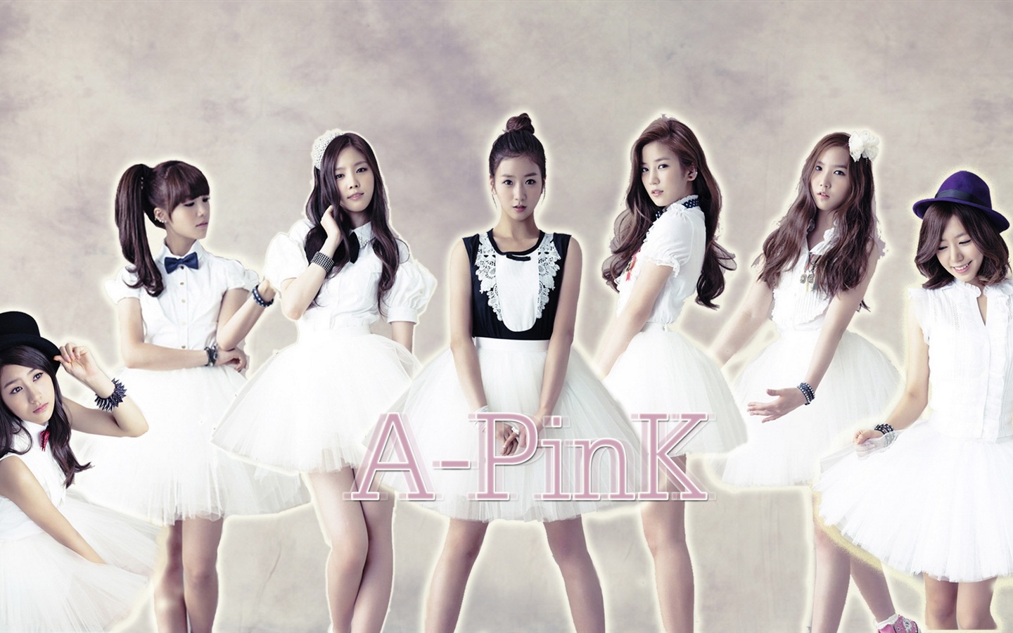 한국 음악 걸 그룹, A Pink 핑크의 HD 배경 화면 #12 - 1440x900