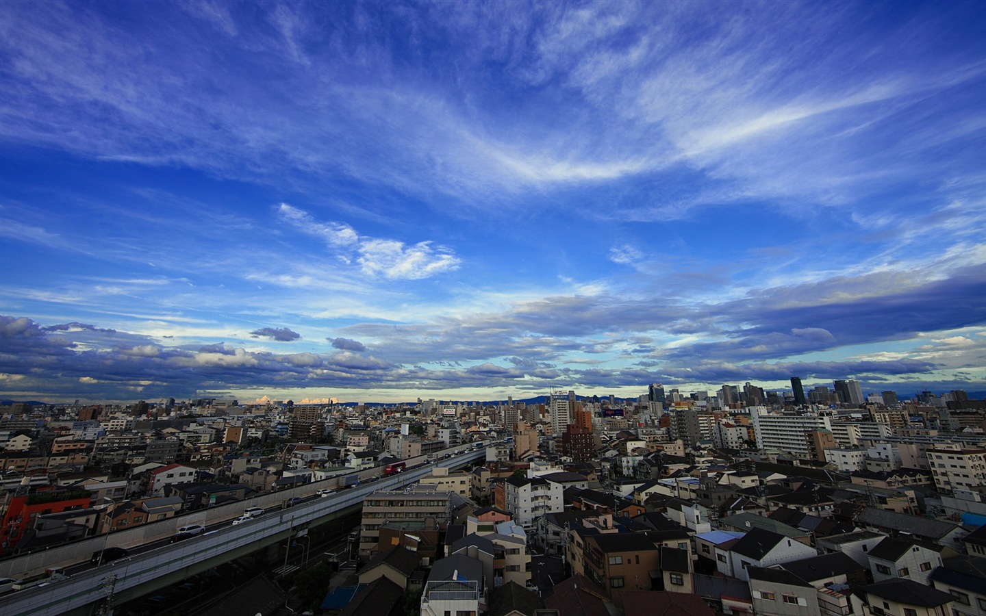 Město Japonska krásná krajina, Windows 8 téma Tapety na plochu #4 - 1440x900