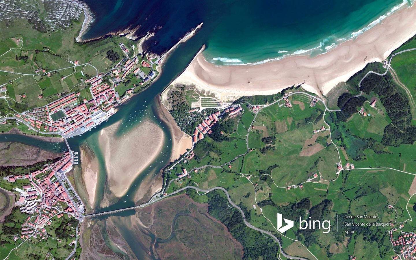 Microsoft Bing HD Wallpapers: Luftaufnahme von Europa #8 - 1440x900