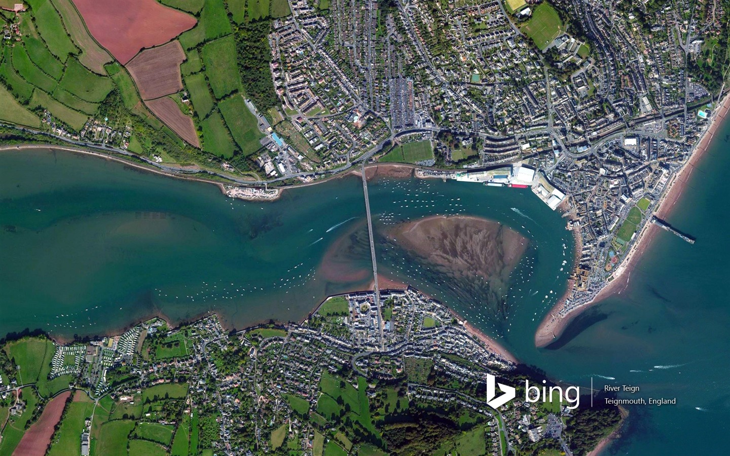 Microsoft Bing HD Wallpapers: Luftaufnahme von Europa #15 - 1440x900