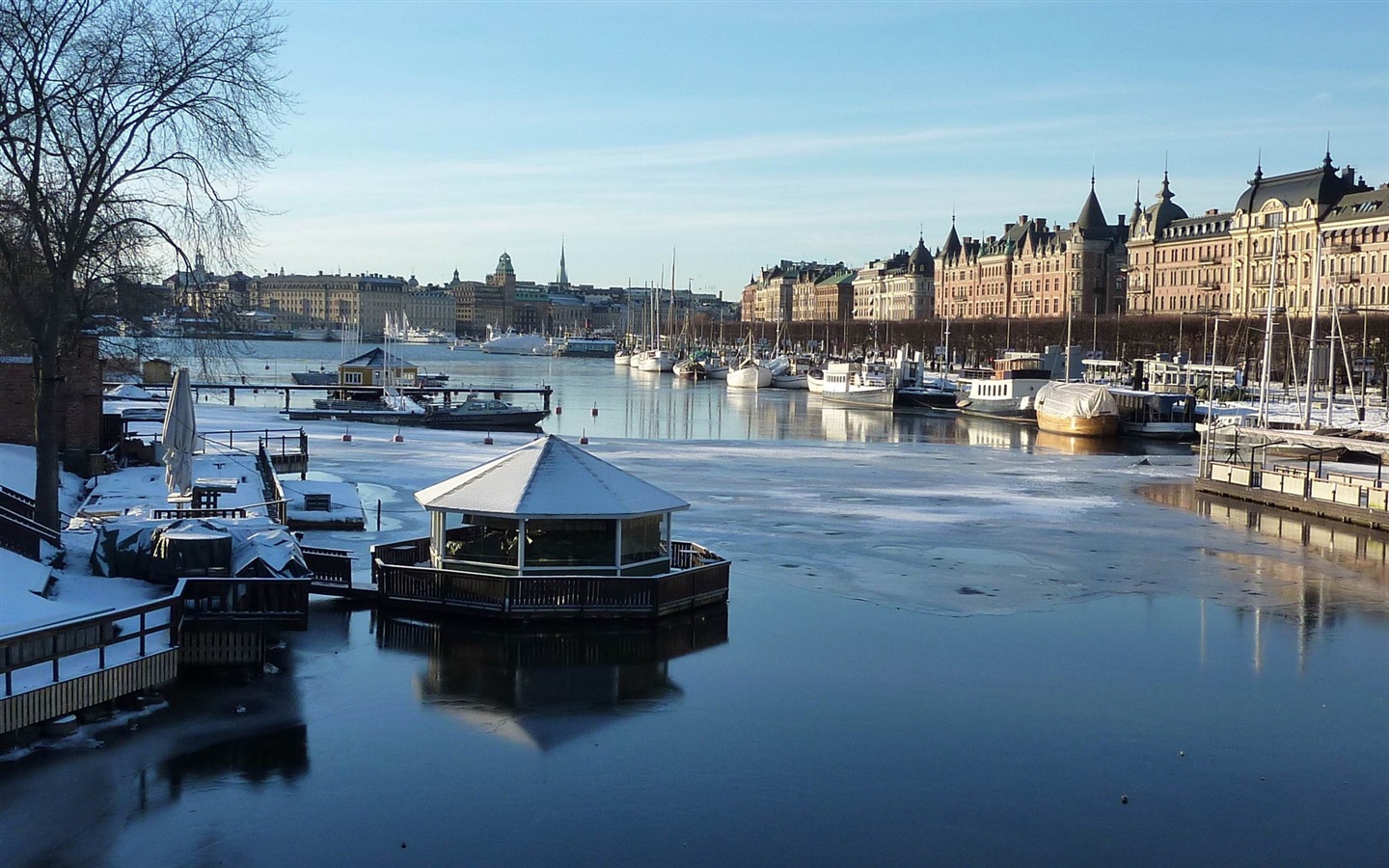 Stockholm, Švédsko, město krajina tapety #2 - 1440x900