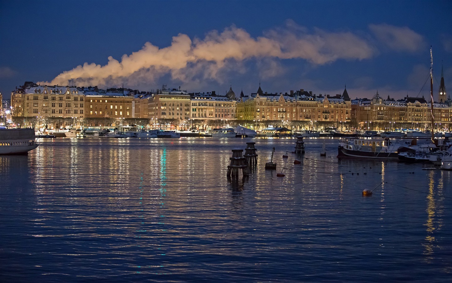 Stockholm, Švédsko, město krajina tapety #3 - 1440x900
