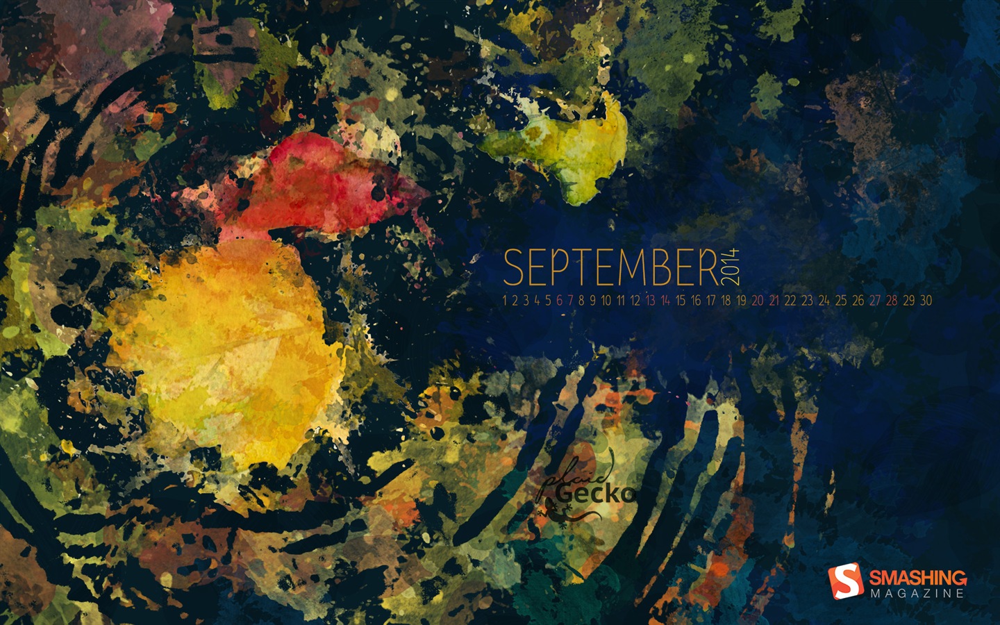 2014年9月カレンダー壁紙（2） #1 - 1440x900