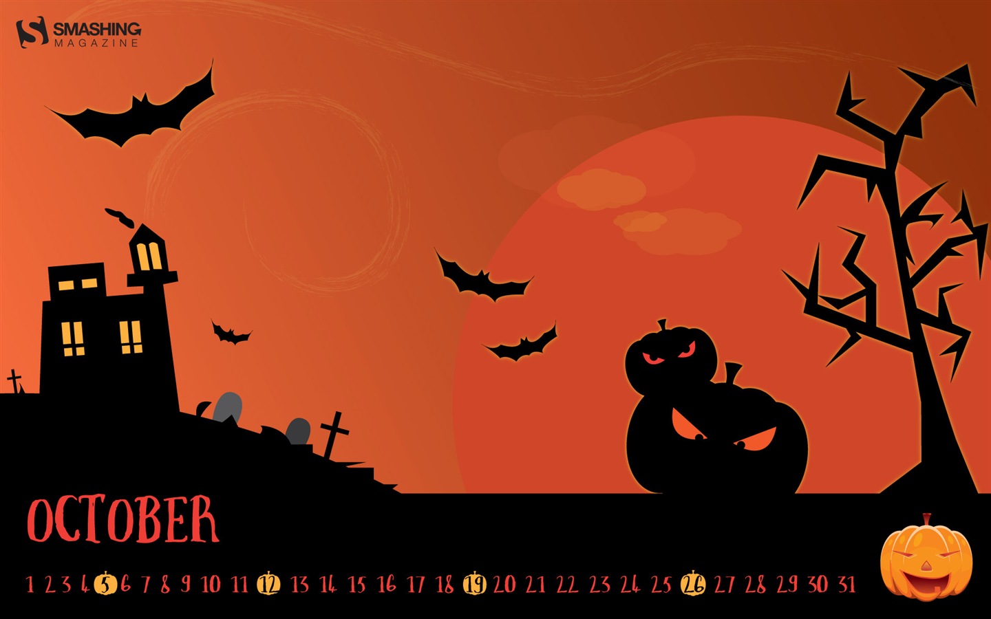 October 2014 Calendar wallpaper (2) #6 - 1440x900