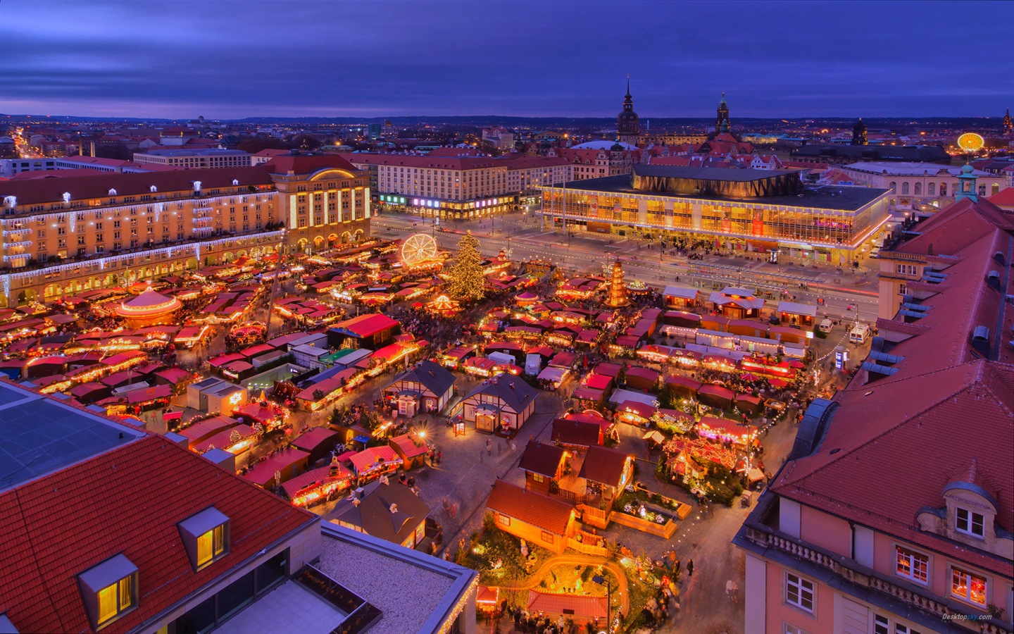 독일 드레스덴 도시 풍경의 HD 배경 화면 #8 - 1440x900