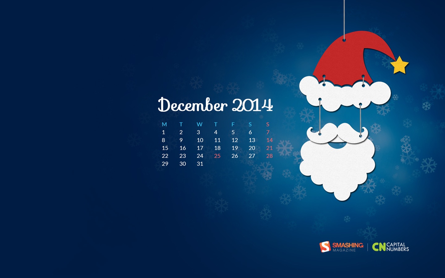 Декабрь 2014 Календарь обои (2) #12 - 1440x900