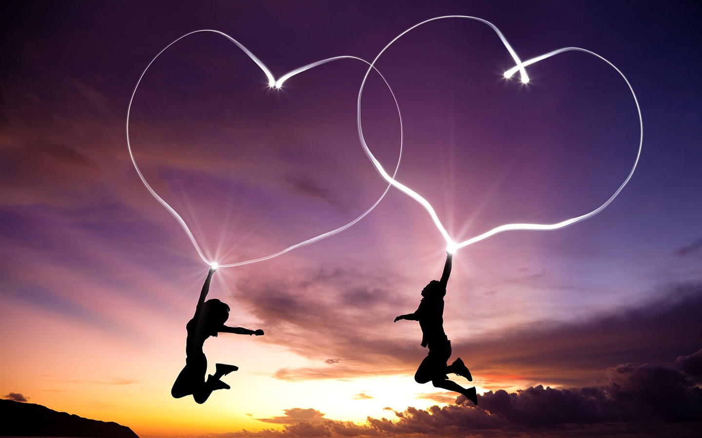 Тема любви, творческих HD обои форме сердца #14 - 1440x900