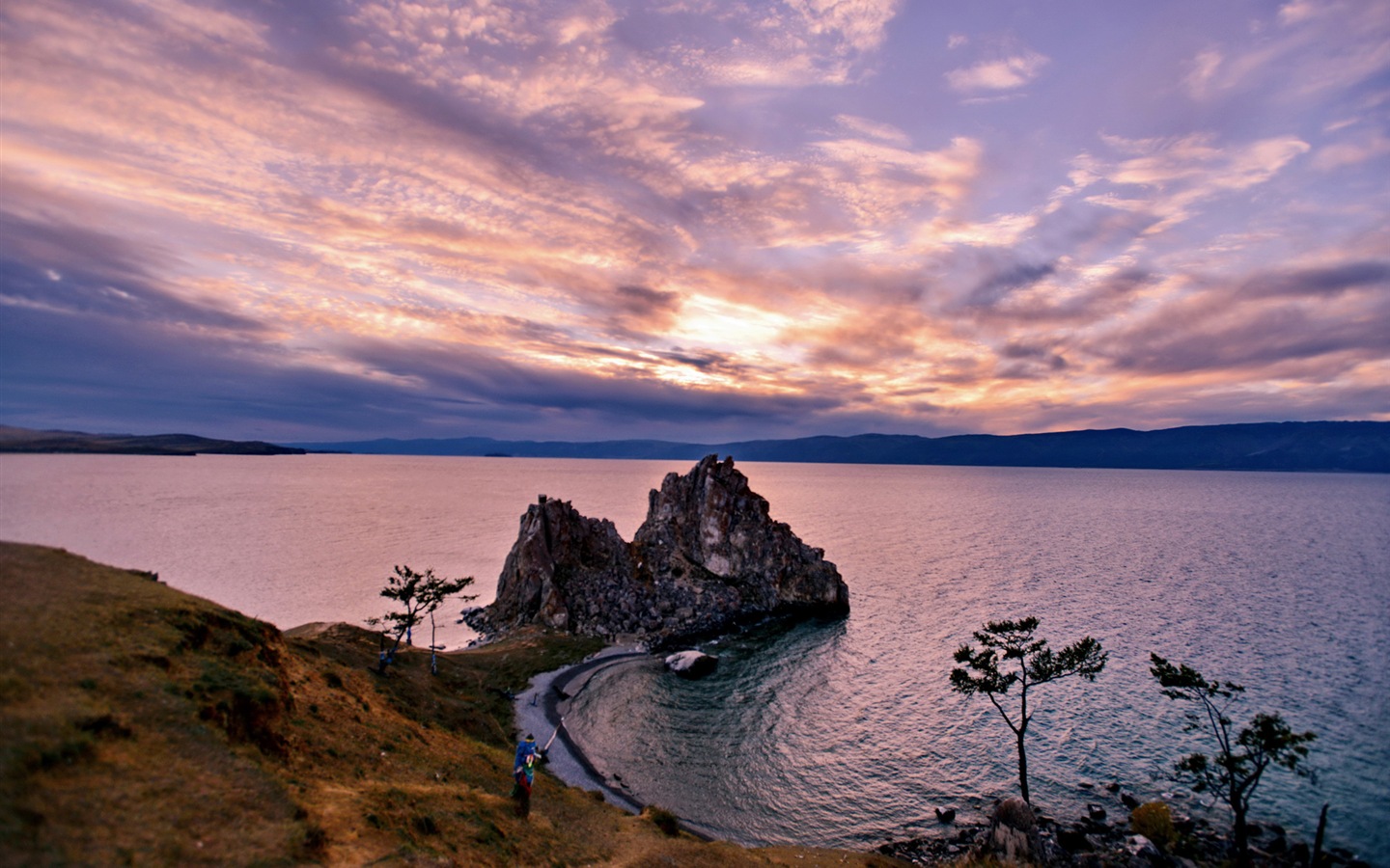 Озеро Байкал в России, декорации HD обои #11 - 1440x900