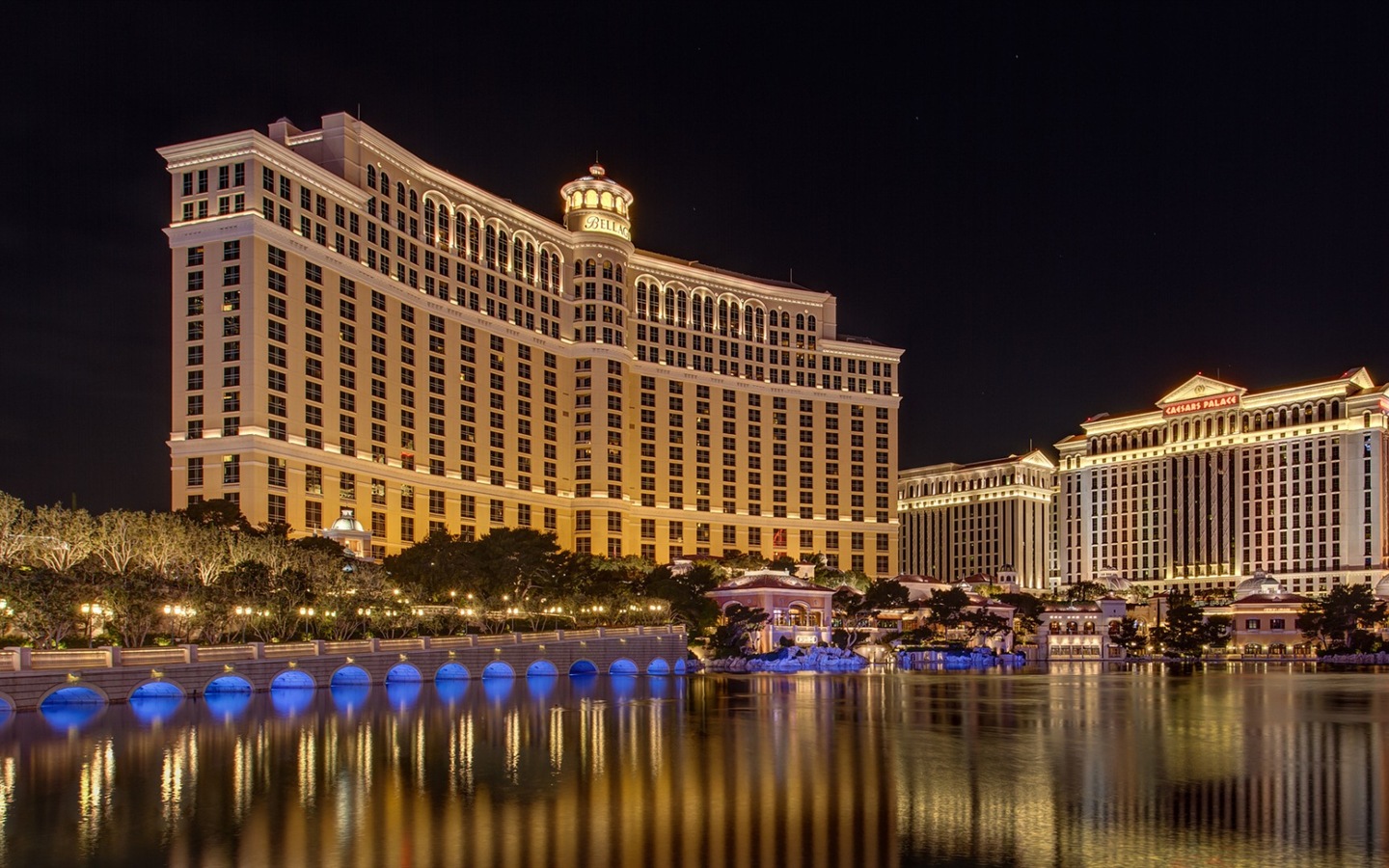 Hermosa noche en fondos de pantalla de alta definición de Las Vegas #11 - 1440x900